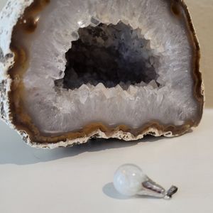 Vintage floating opal pendant